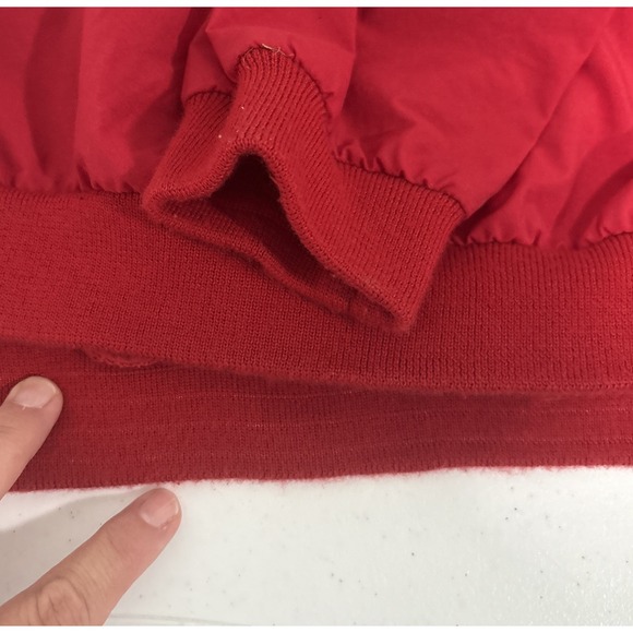 Izod‎ Red top Pull Over V-neck rain jacket Golf Hike Windbreaker - Picture 11 of 12